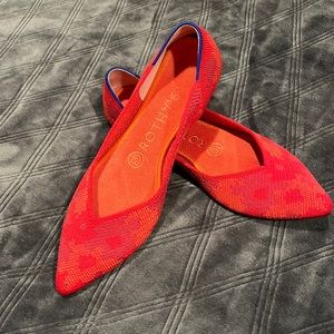 Rothy’s The Point red camouflage flats Sz7